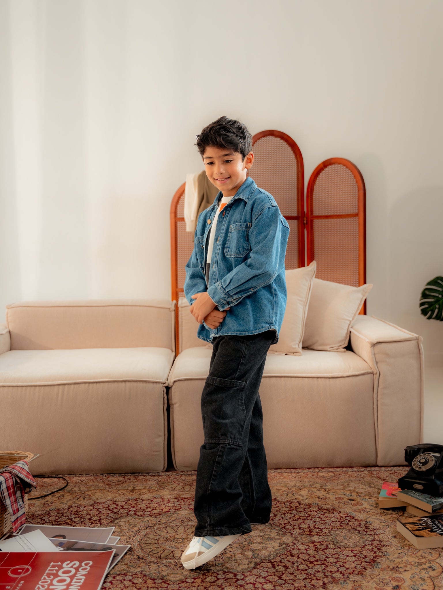 قميص جينز بجيبين