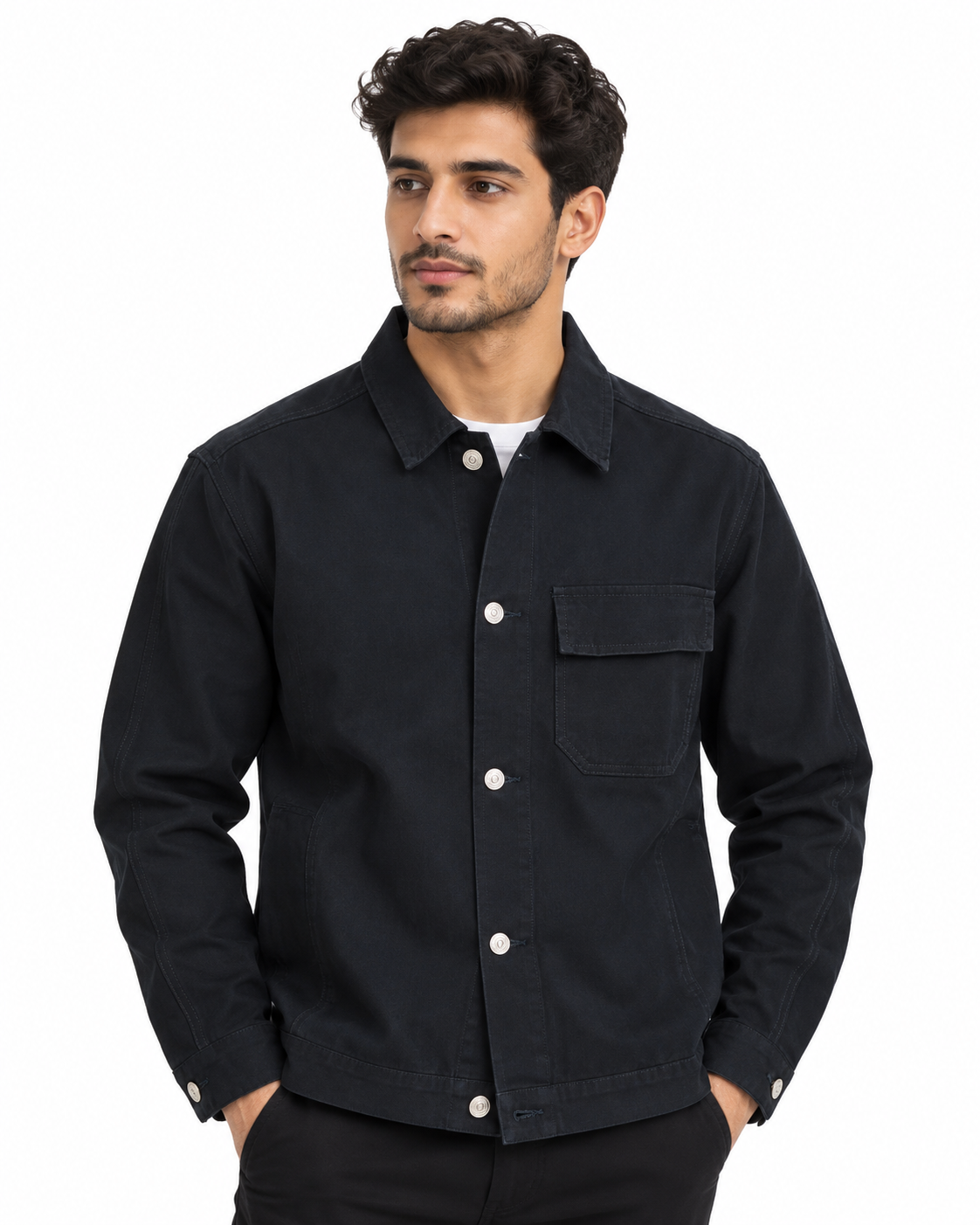 Men Gabardine Jacket W/1Pocket