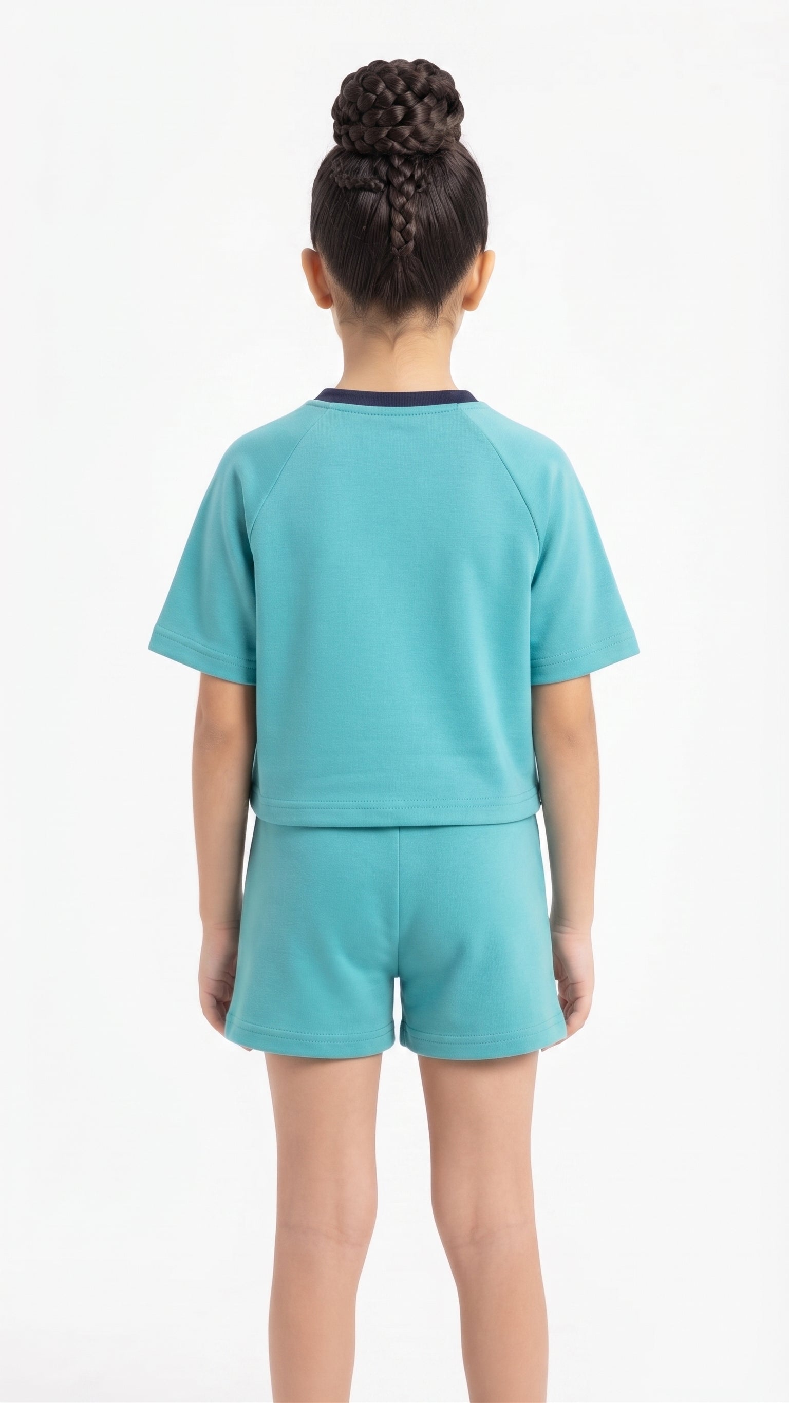 Girls Printed Half Sleeves Training Suit