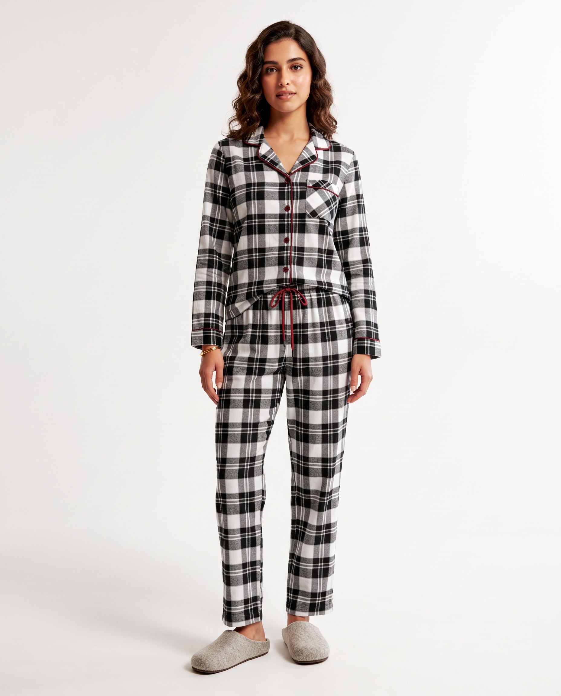 Women blend Pyjama W/Buttons