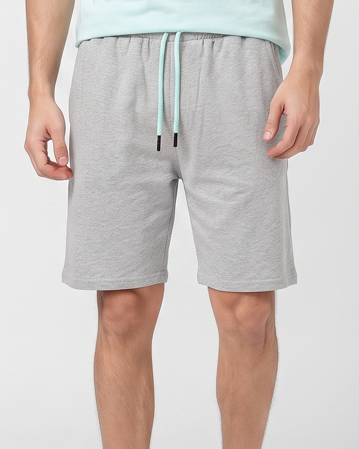 Men Printed Half Sleeves Top & Plain Short Pyjama