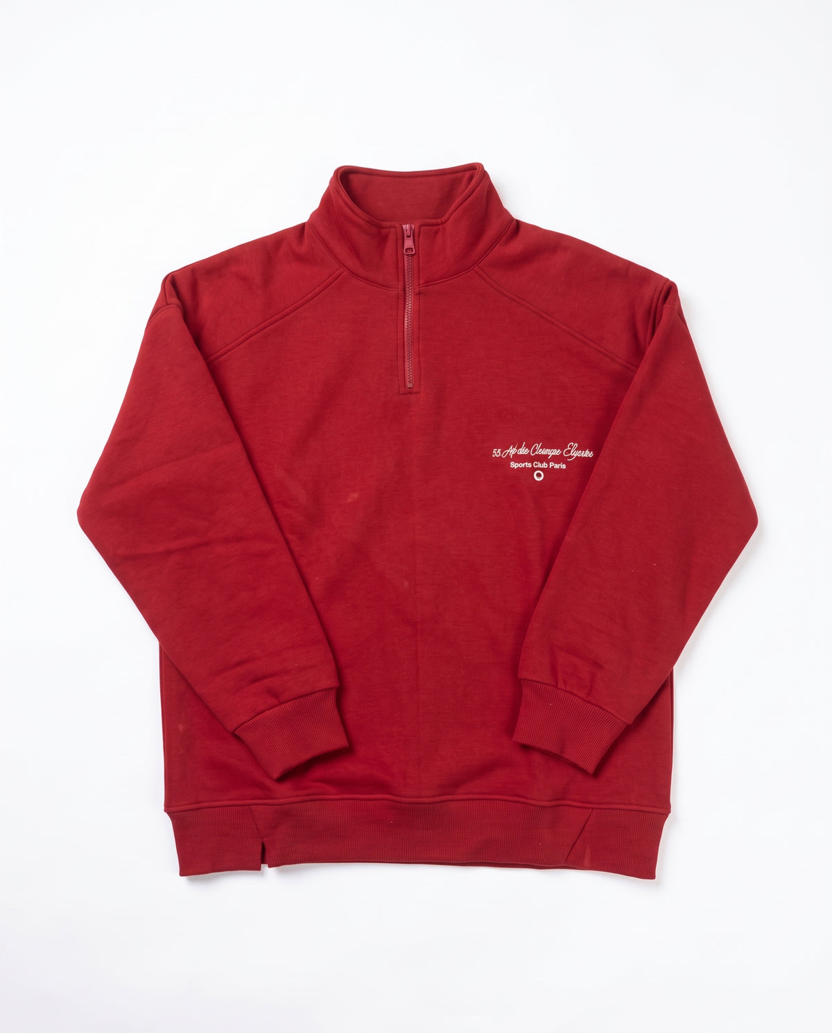Girls Printed Sweatshirt with Half Zipper