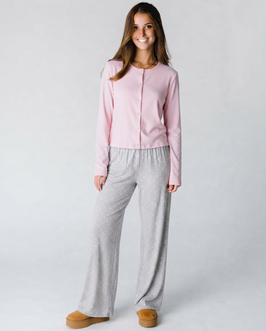 Women Long Sleeves Pyjama W/Pant