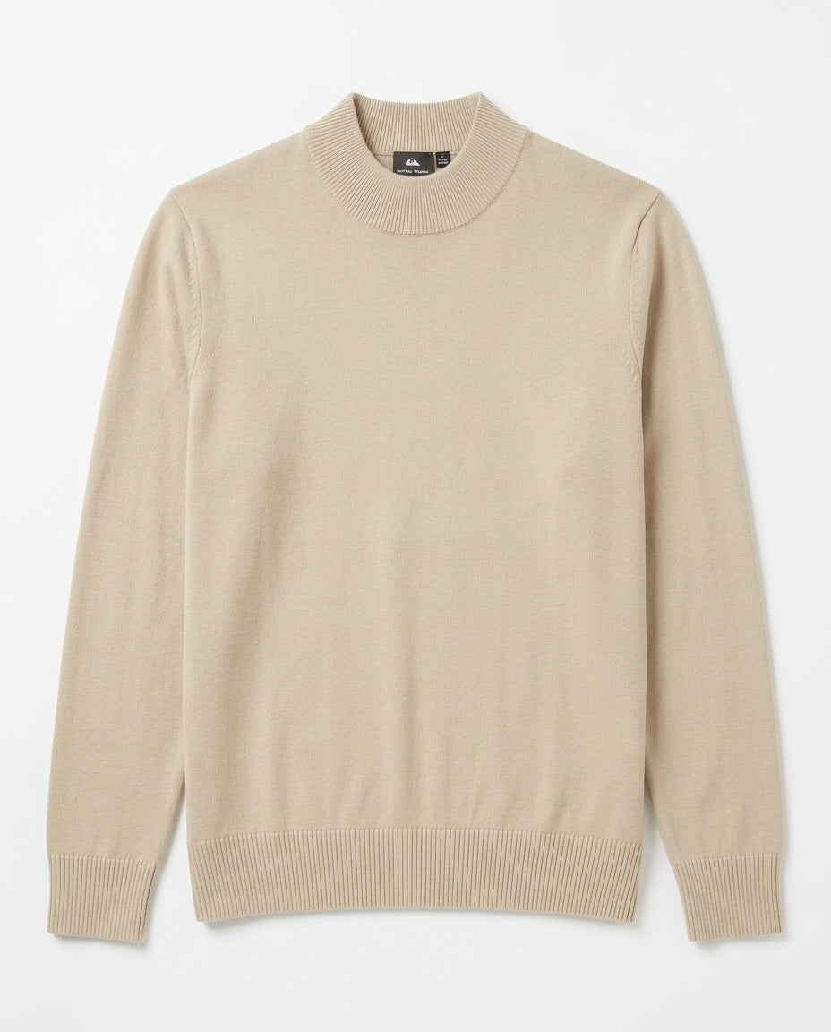 Men Plain Half Neck Pullover