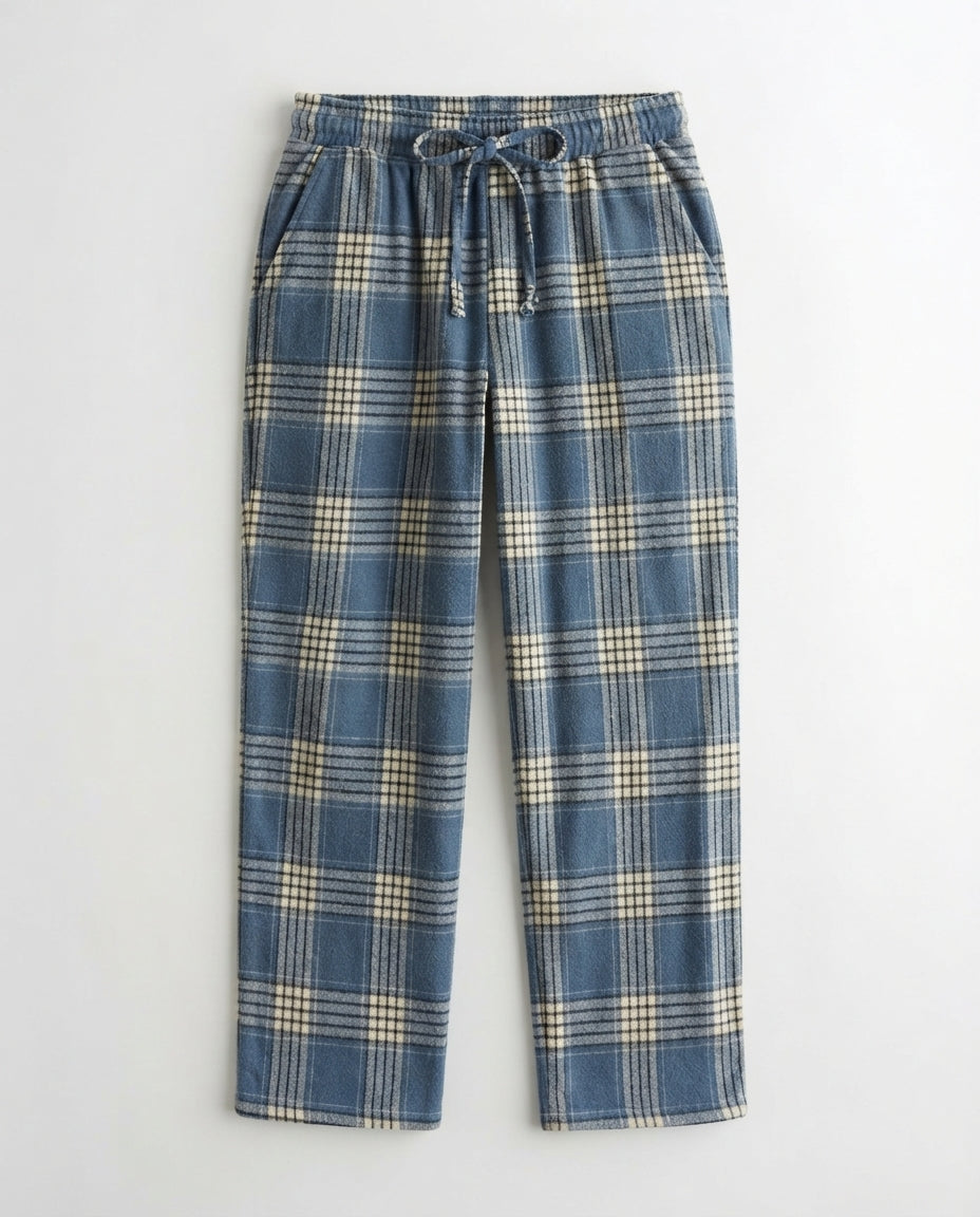Men Woven Plaid Pant