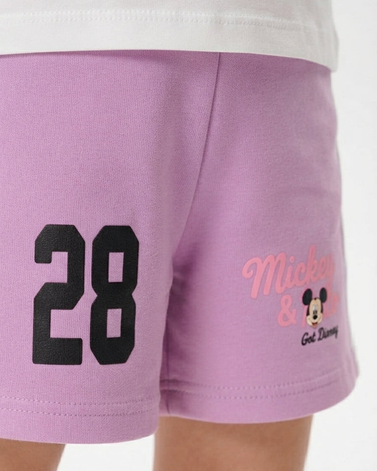 Girls Printed Summer Melton Short