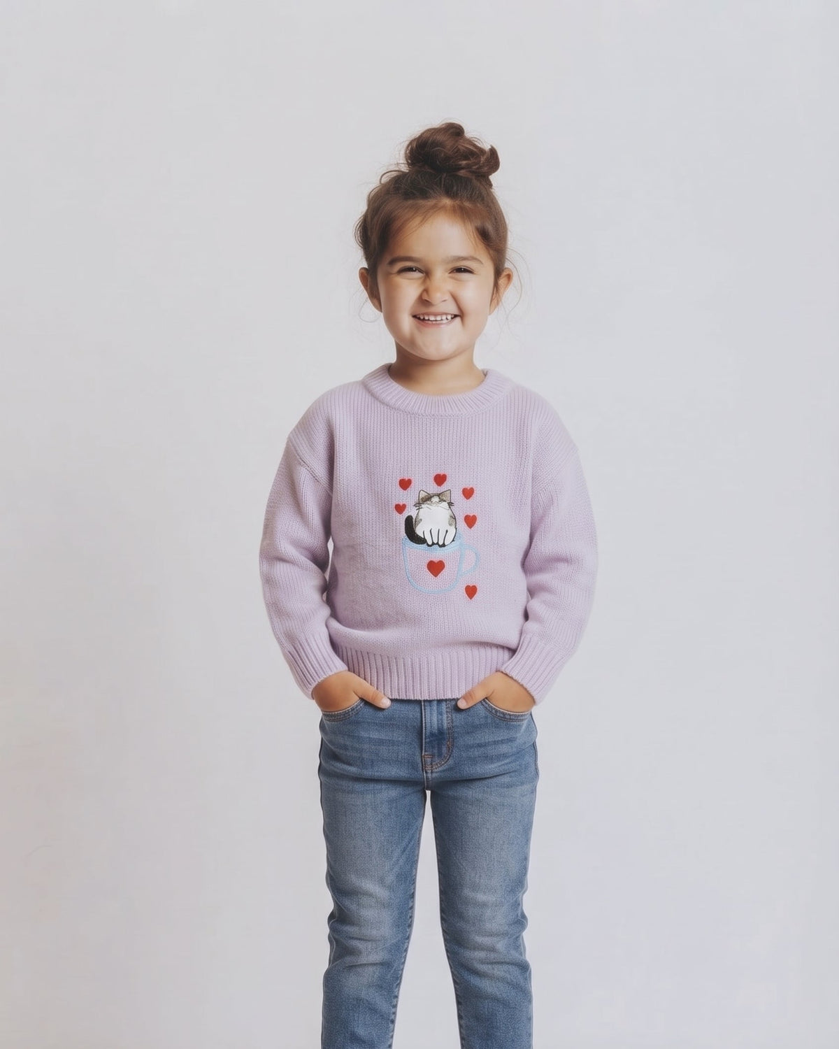 Girls Embroidered Pullover