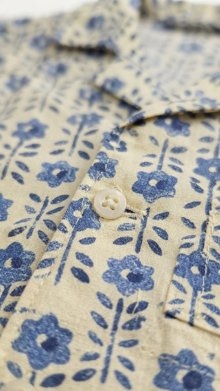 Classic Floral Print Boys' Summer Shirt