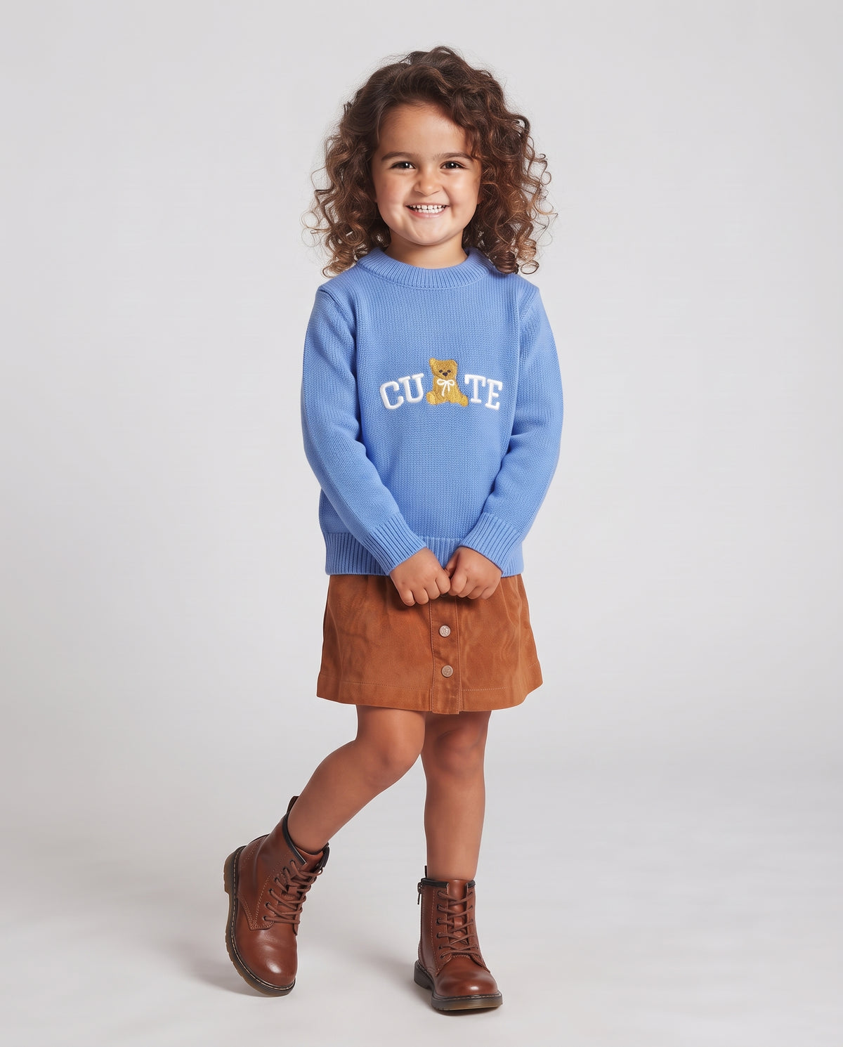 Girls Round Neck Pullover