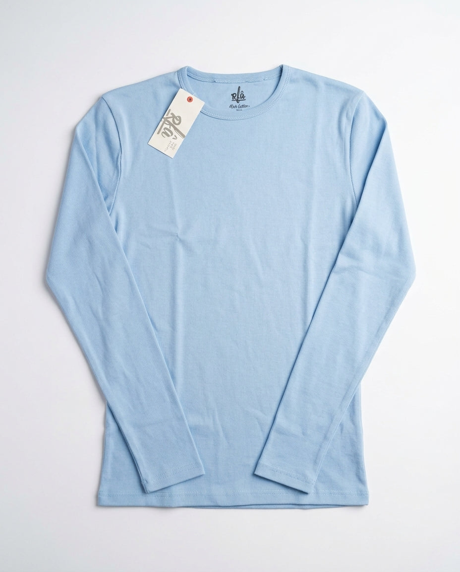 Women Plain Long Sleeves Basic T-shirt