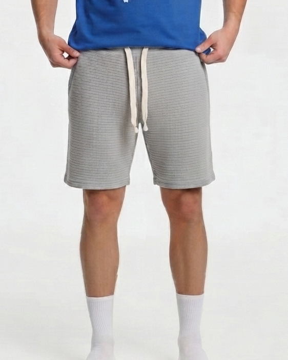 Men Plain Jaqured Short