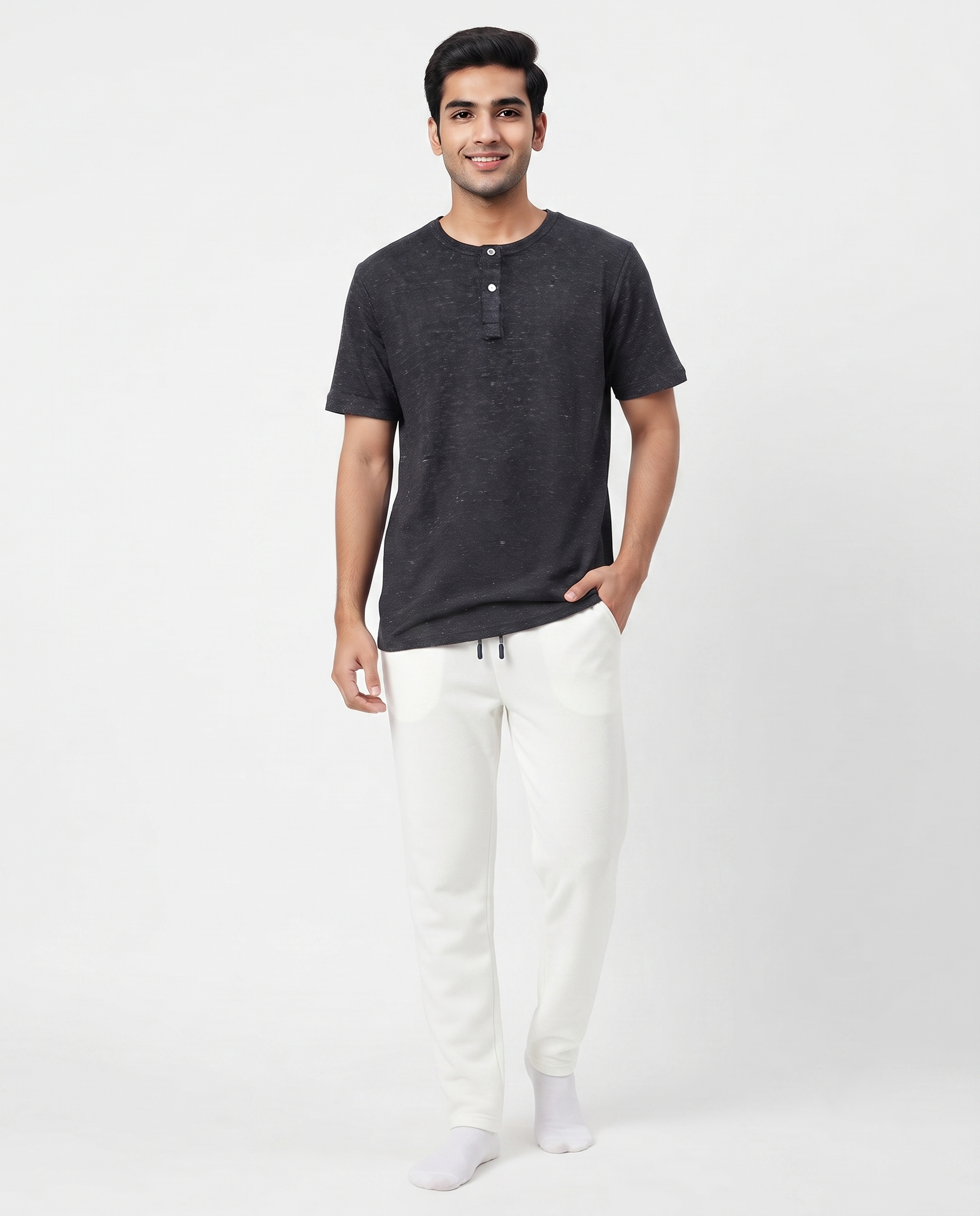 Men Half Sleeves Pyjama W/pant