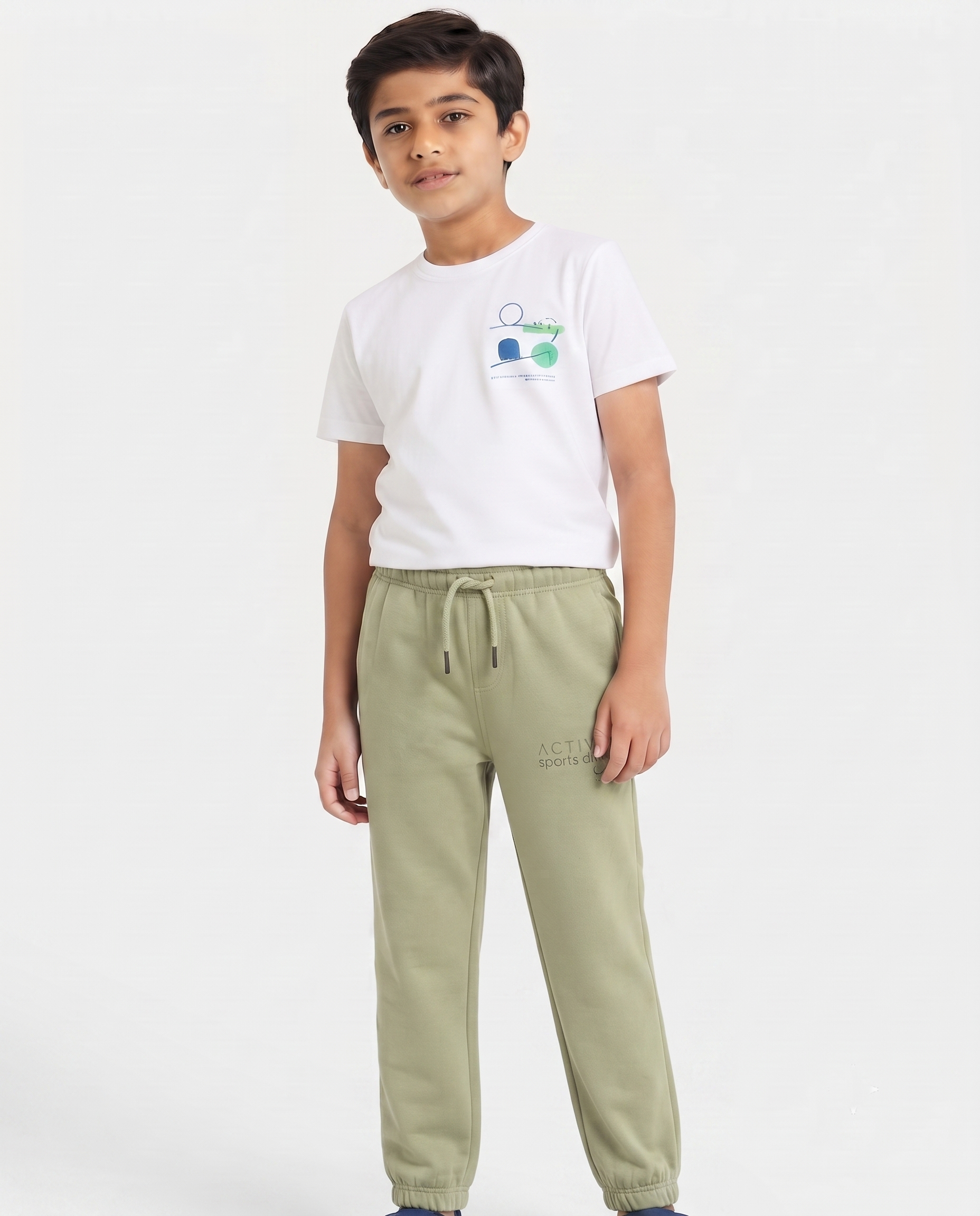 Boys Embroidered summer melton pant