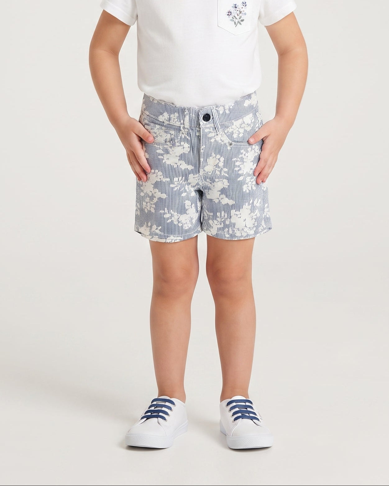 Girls Printed Gabardine Short