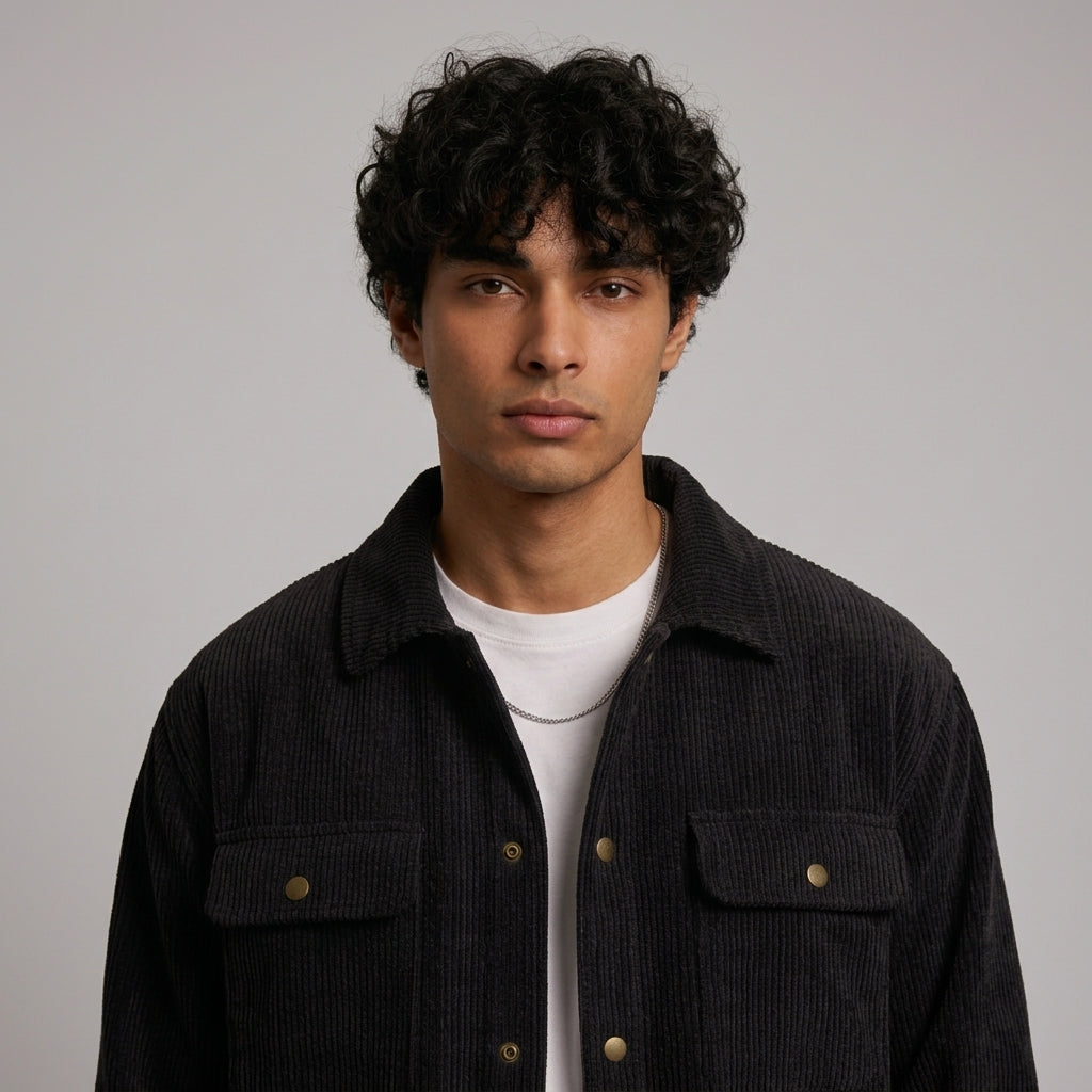 Men Velour Sweater Pocket