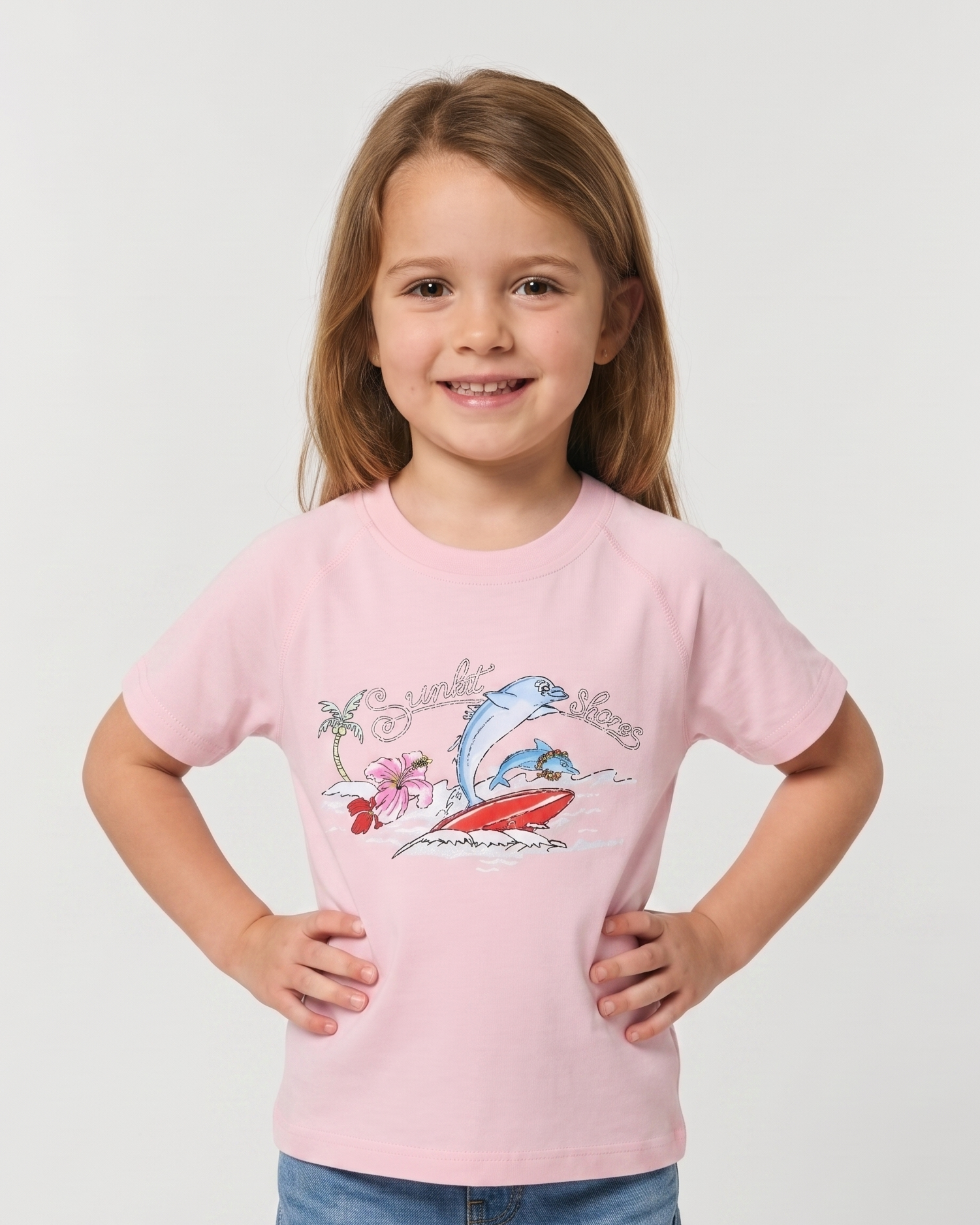 Girls Printed Half Sleeves T-shirt
