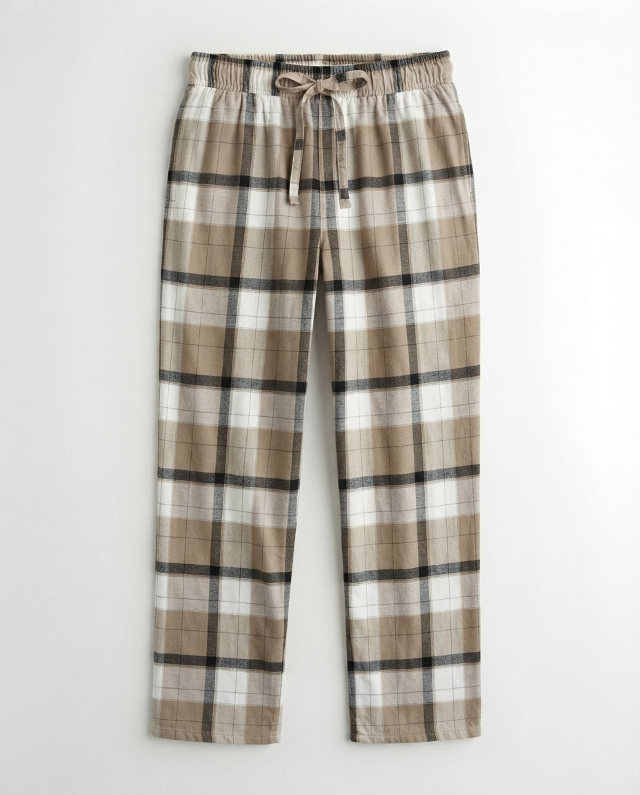 Men Woven Plaid Pant