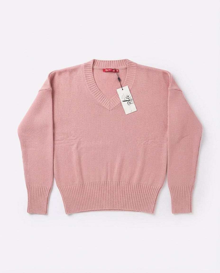Women V Neck Pullover W7