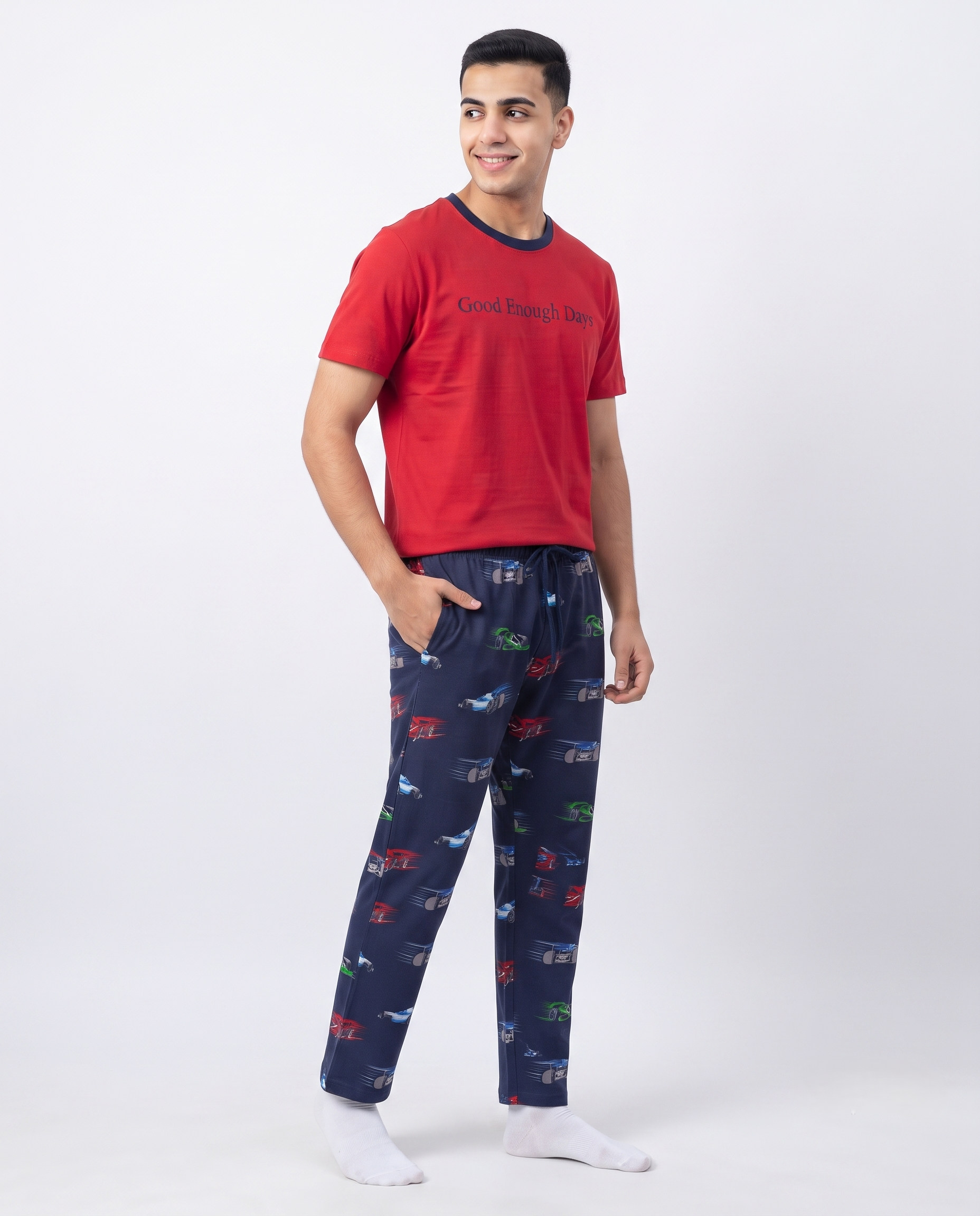 Men Printed Half Sleeves Pyjama