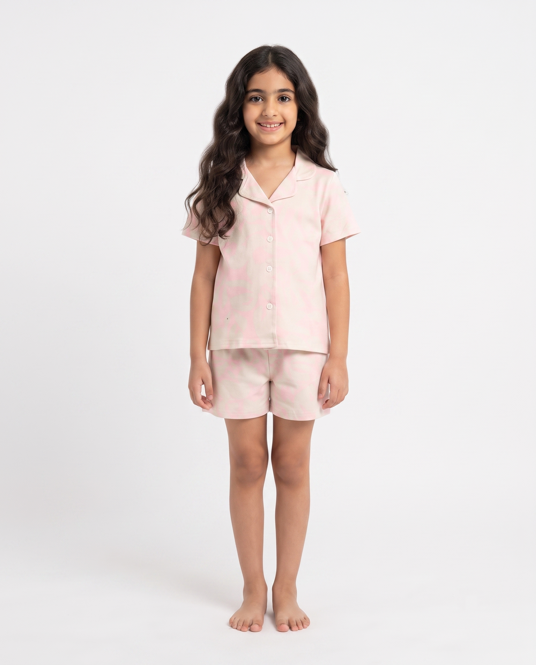 Girls Printed Half Sleeves Pyjama W/Short