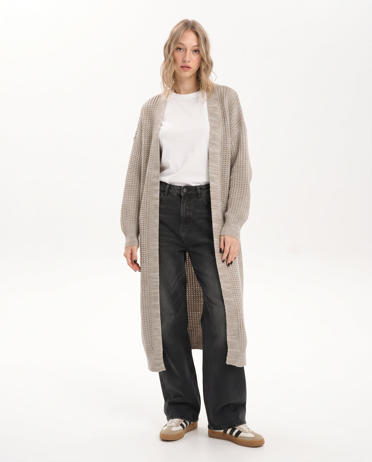 Women Plain Long Cardigan