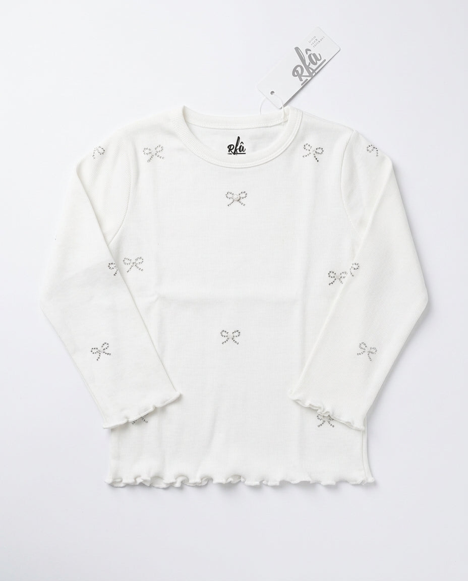 Girls Embriodred Long Sleeves T-shirt