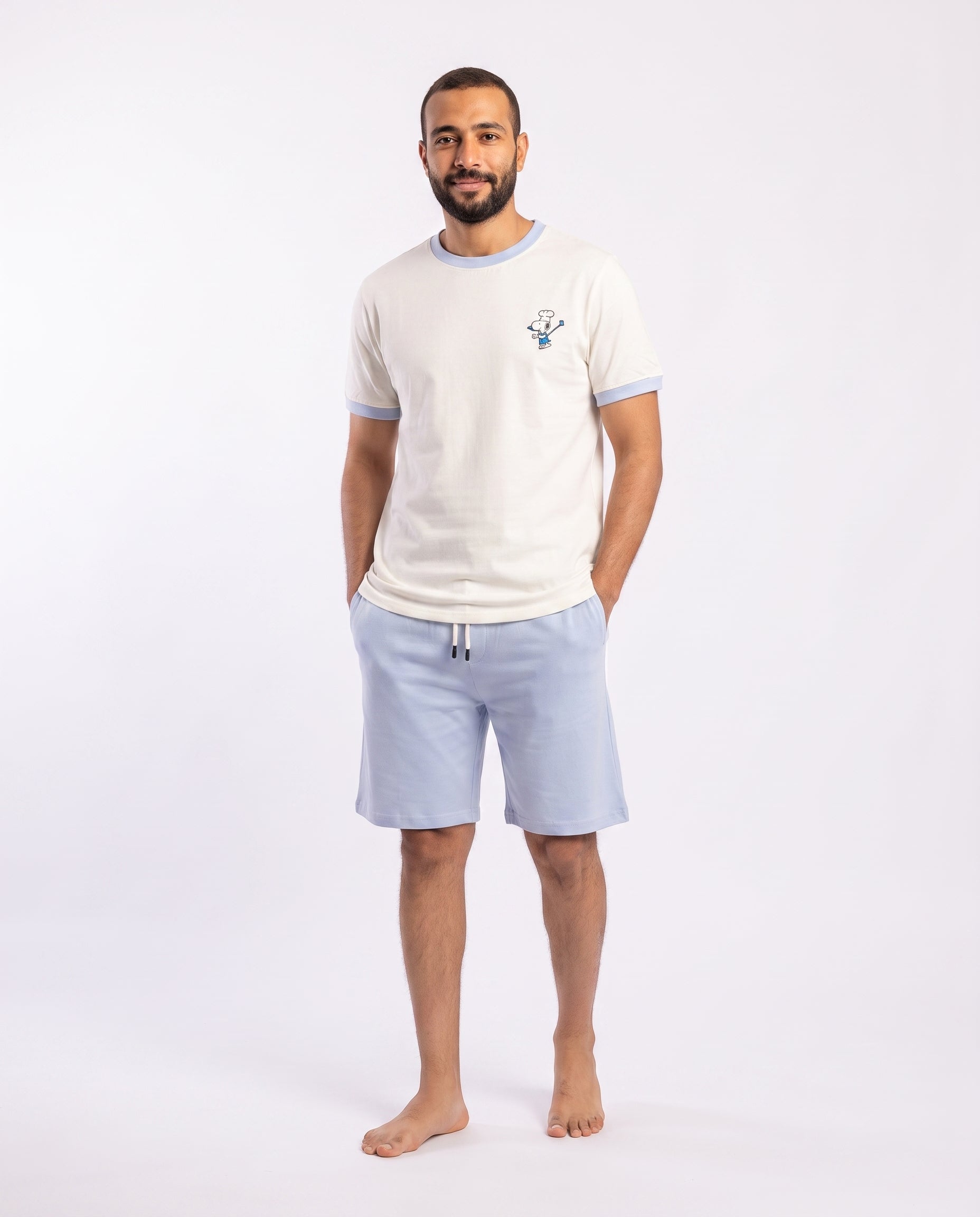 Men Printed Half Sleeves Pyjama W/short