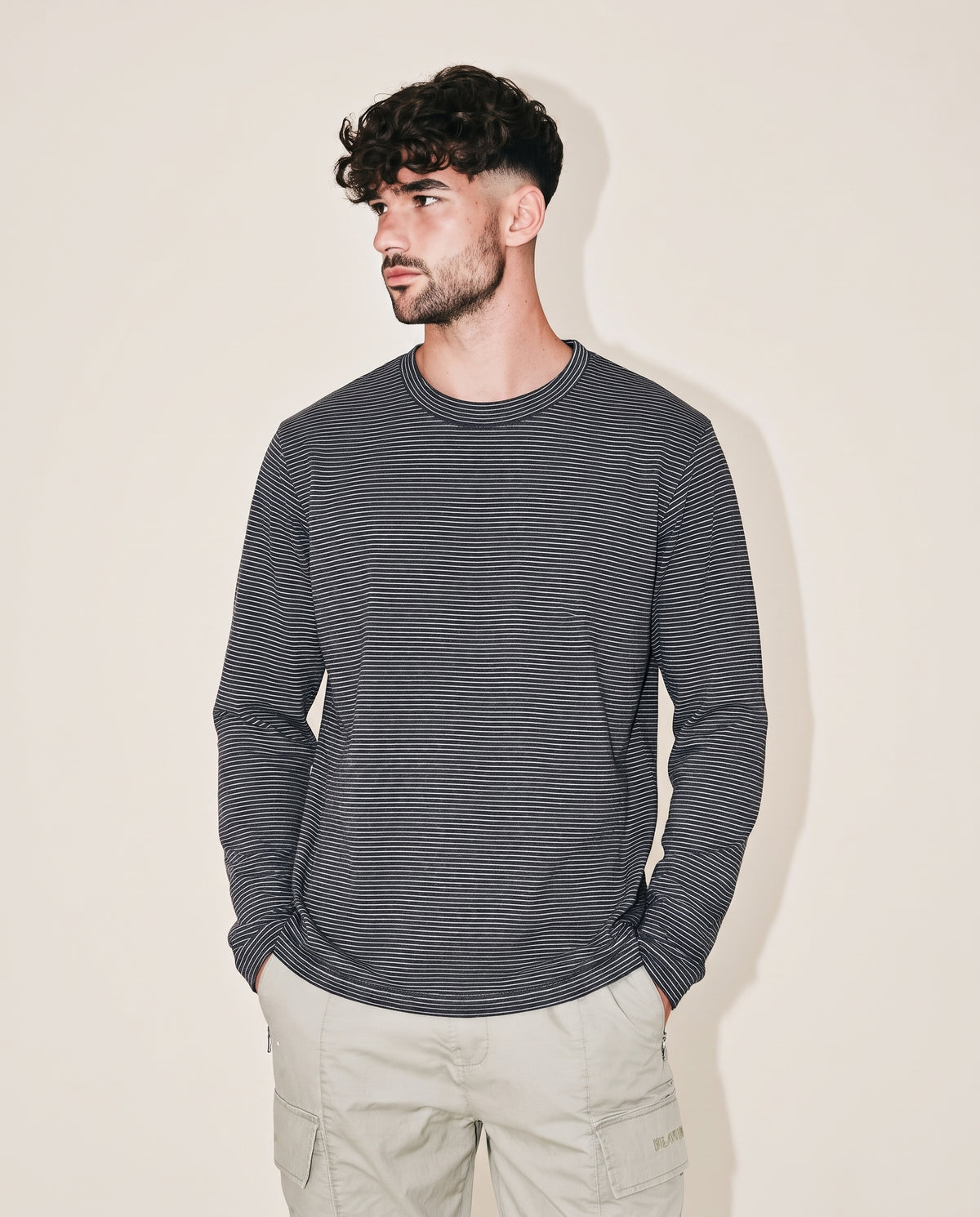 Men Stripped Long Sleeves T-Shirt