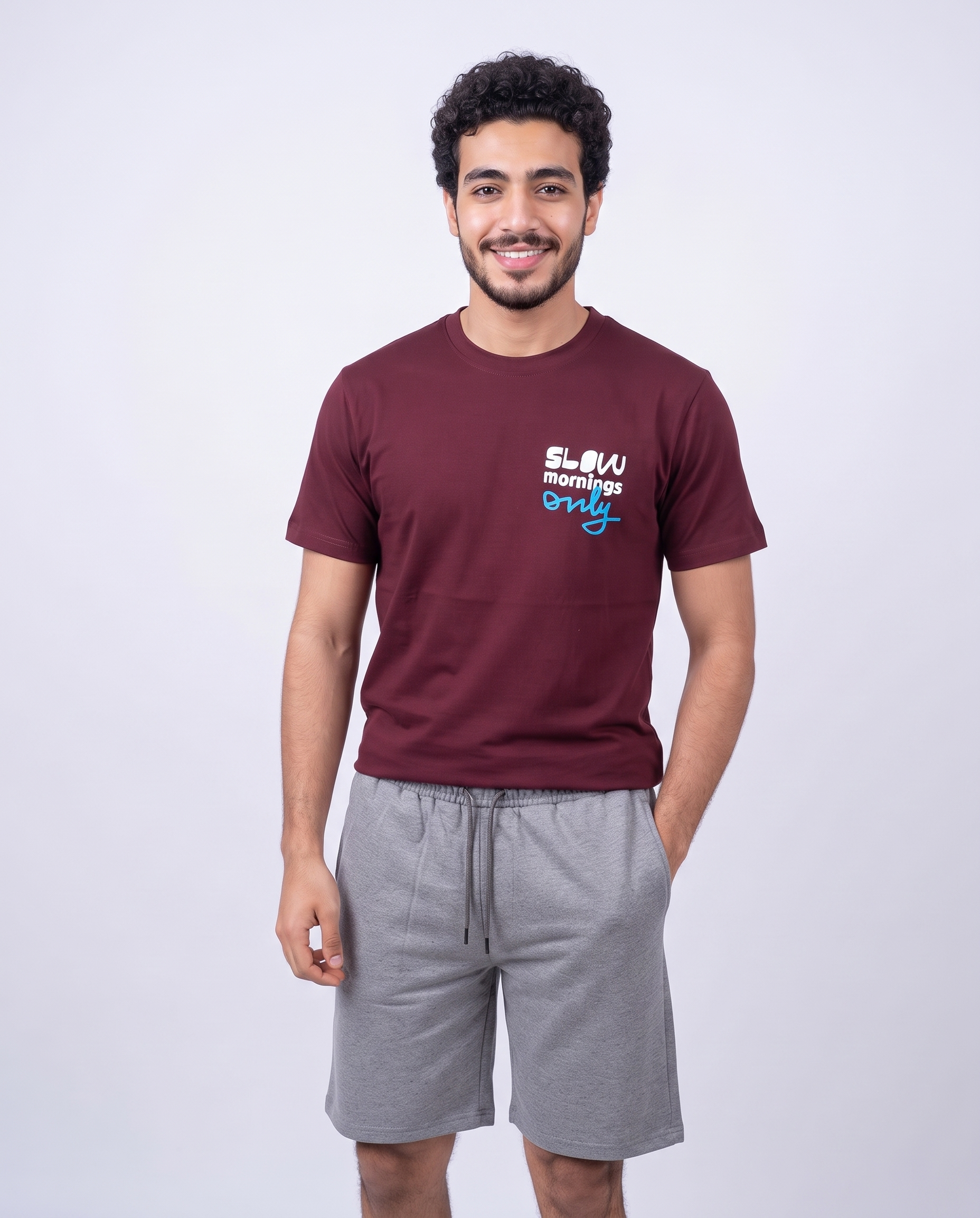 Men Printed Only Half Sleeves Pyjama W/short