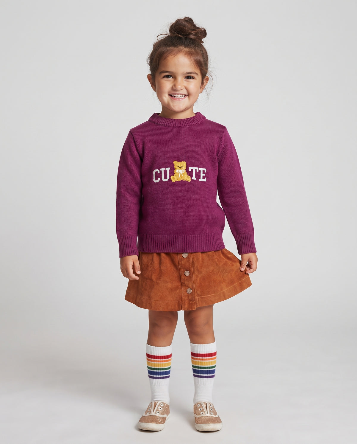 Girls Round Neck Pullover