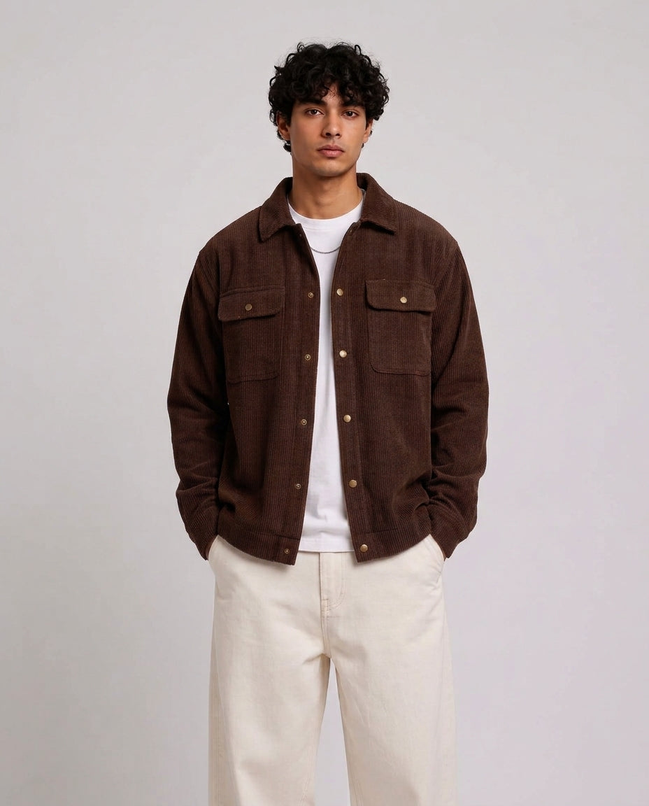 Men Velour Sweater Pocket