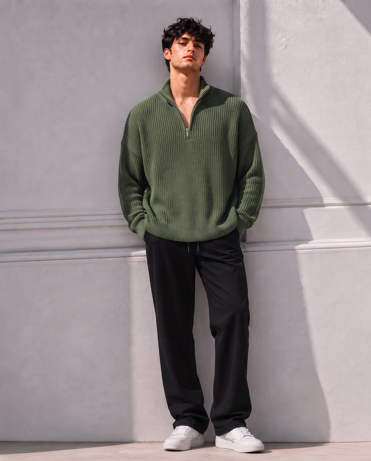 Men Half Zipper Pullover