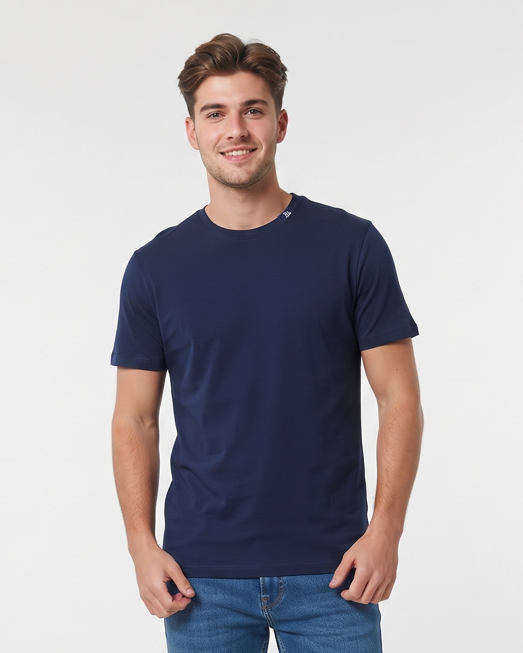 Men Plain Half Sleeves T-shirt