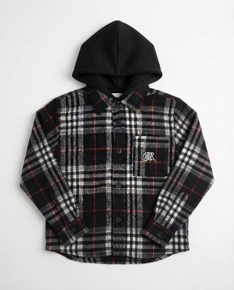 Boys Embroidered Long Sleeves Shirt W/Hodded