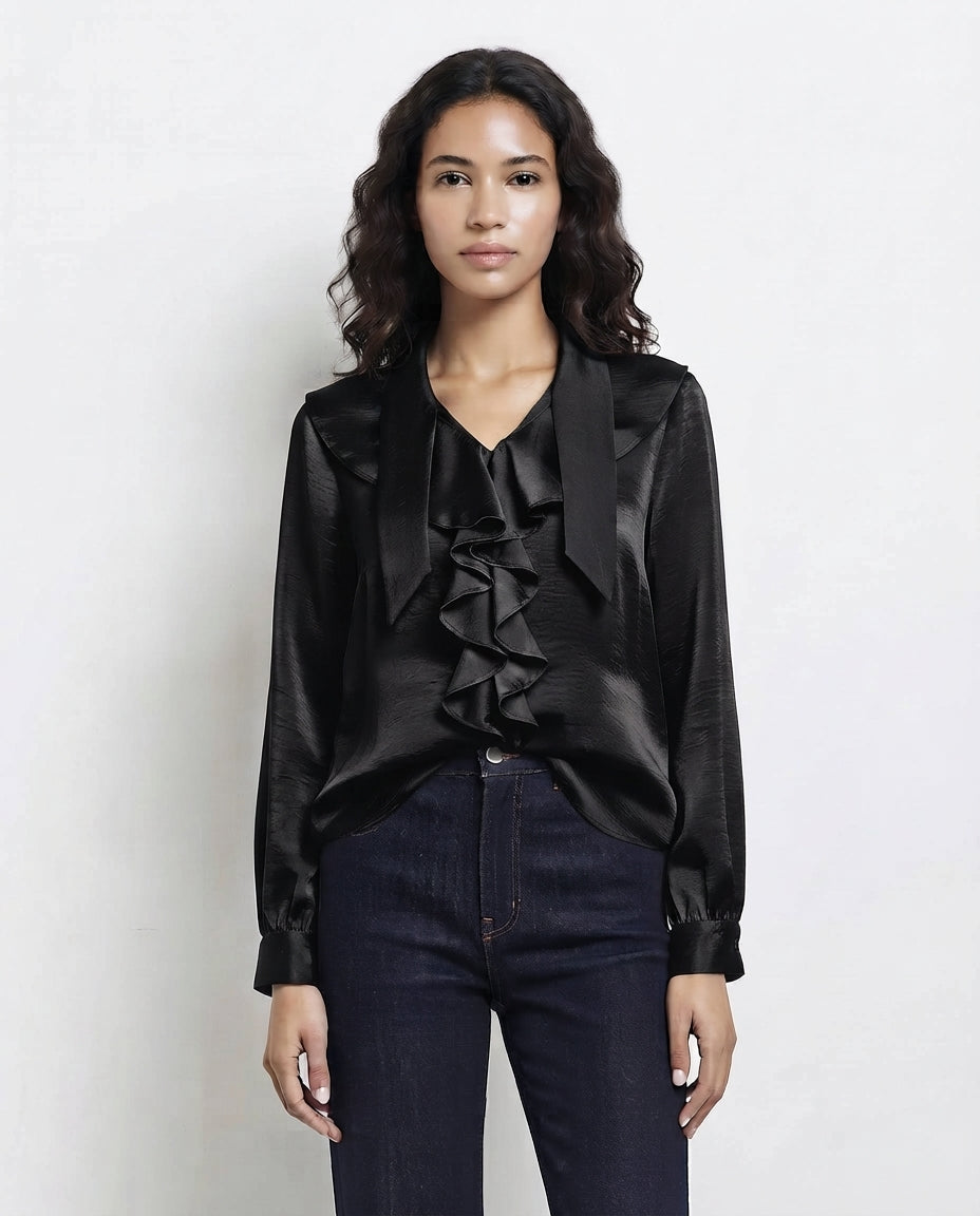 Women  Satin Casual Blouse