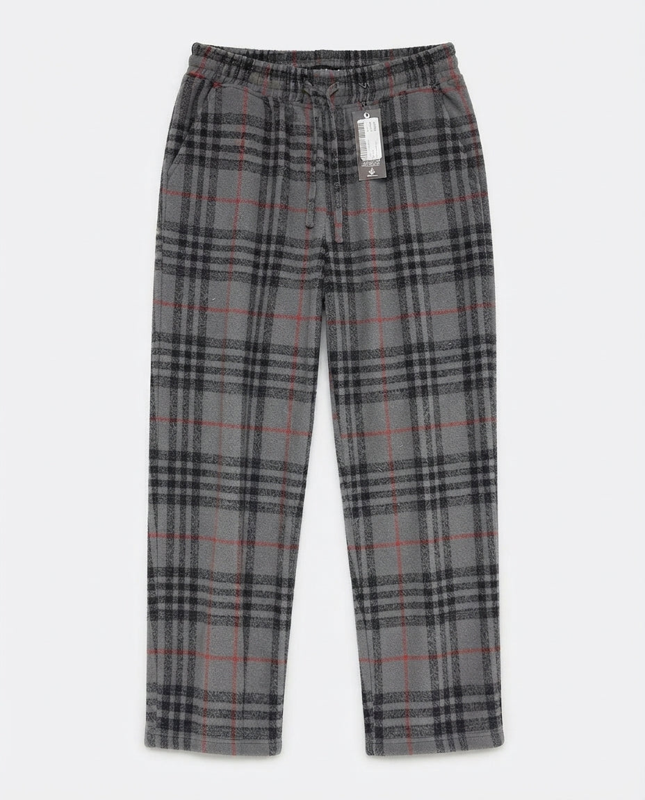 Men Woven Plaid Pant