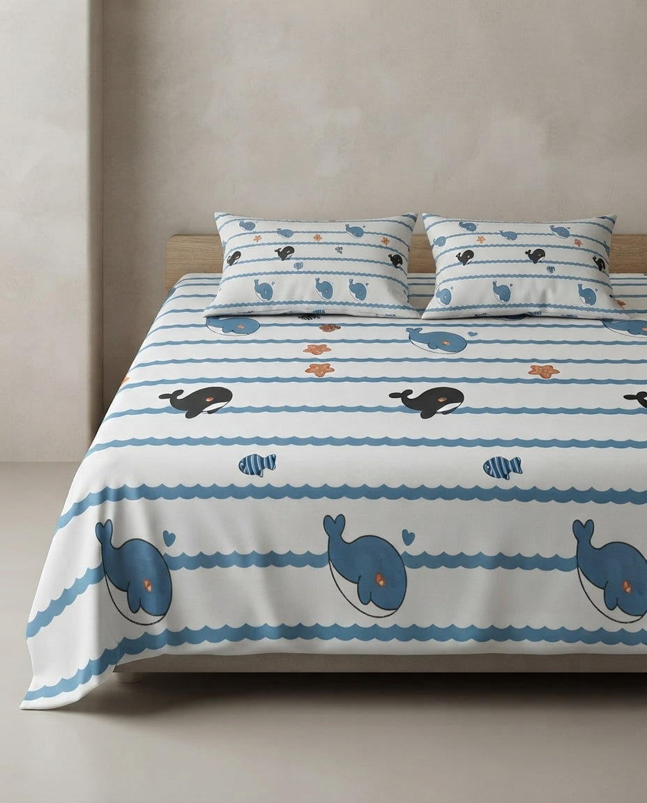 Cotton Flat Sheet Set 3pc 240*260CM