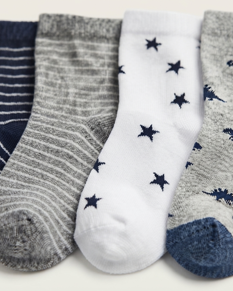Kids Socket Socks Pack 4pcs