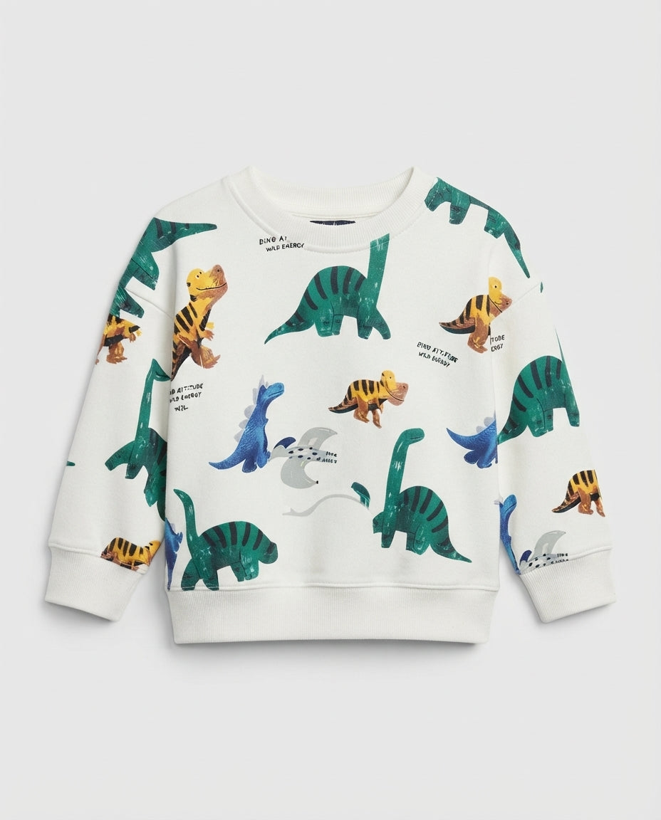 Boys All Over Printed Round Neck Sweatshirt