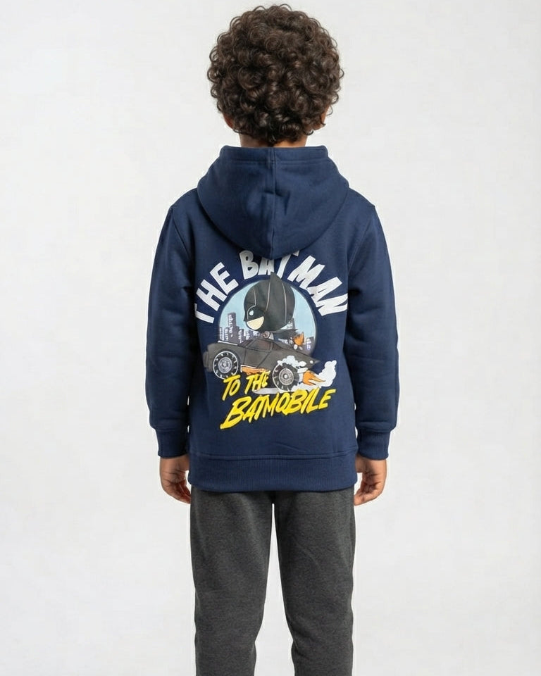 Boys Hodded Printed Batman Sweatshirt