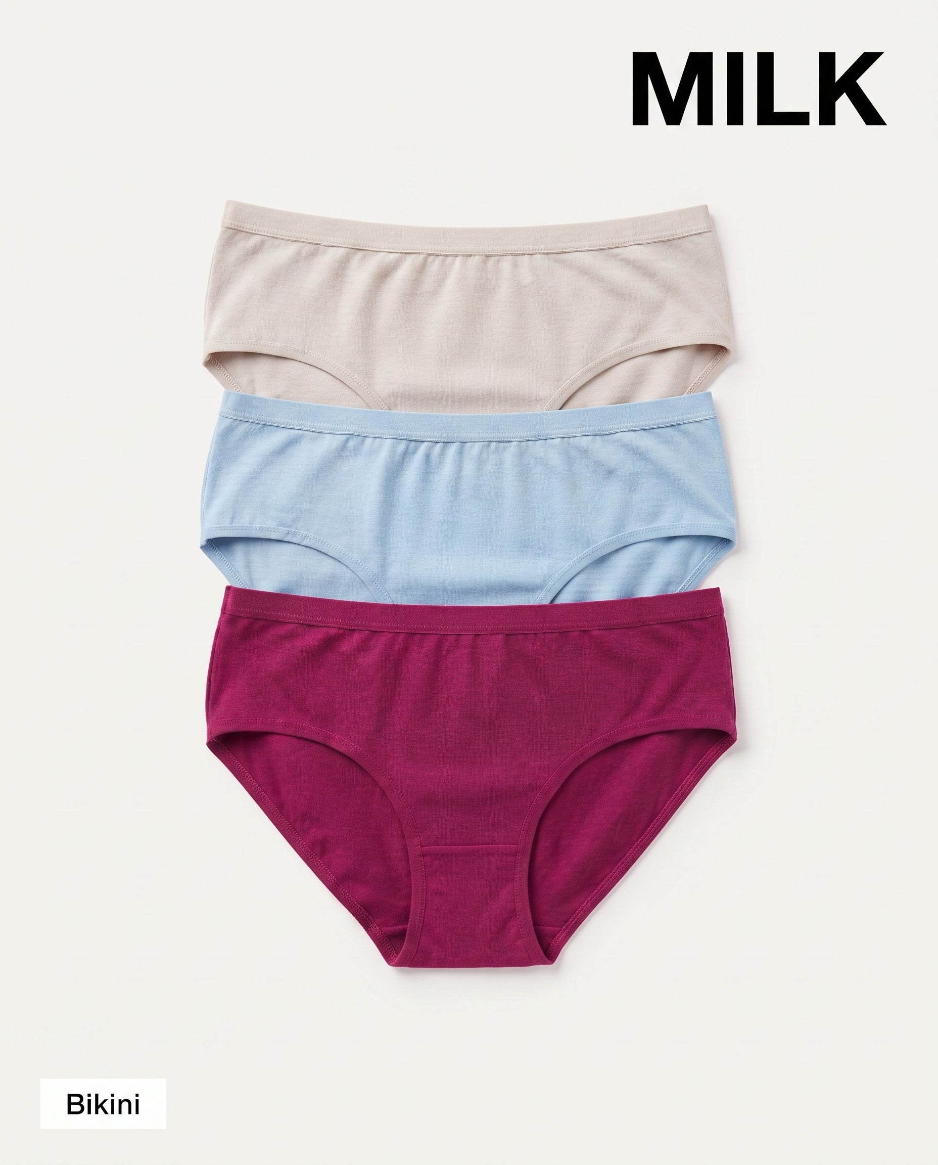 Women Underwear Basic Bikini 3Pcs