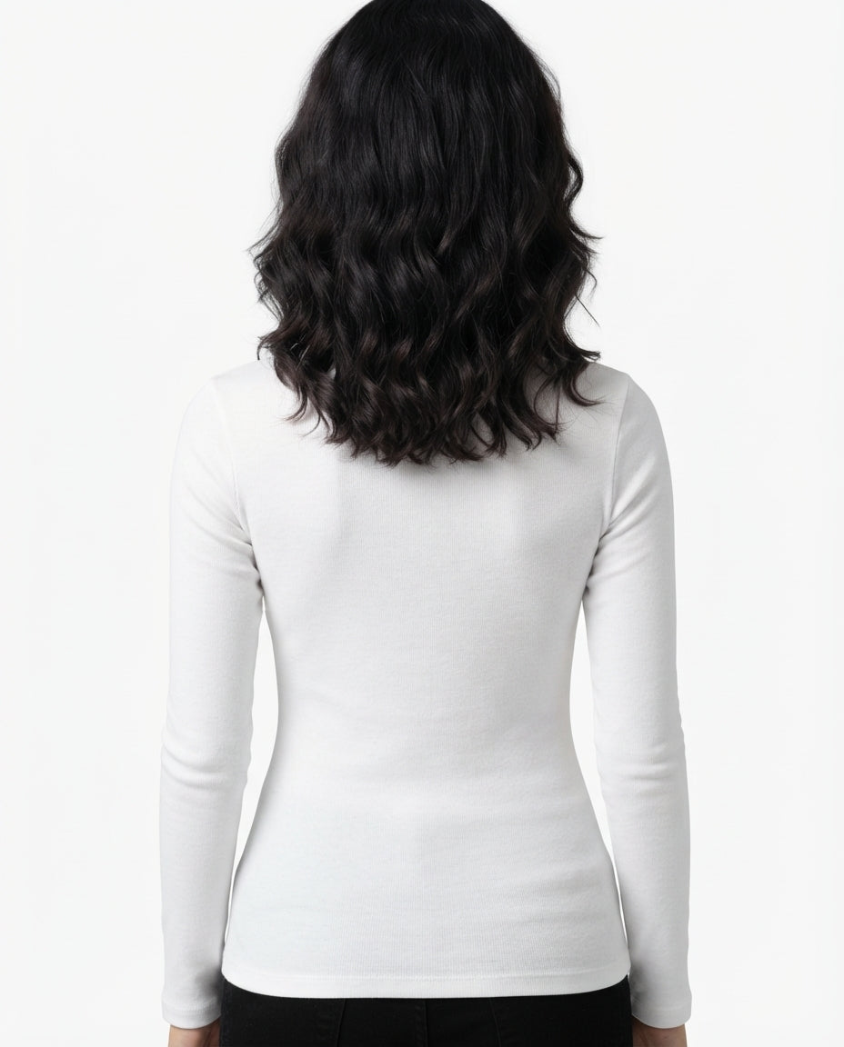 Women Plain Long Sleeves Basic T-shirt