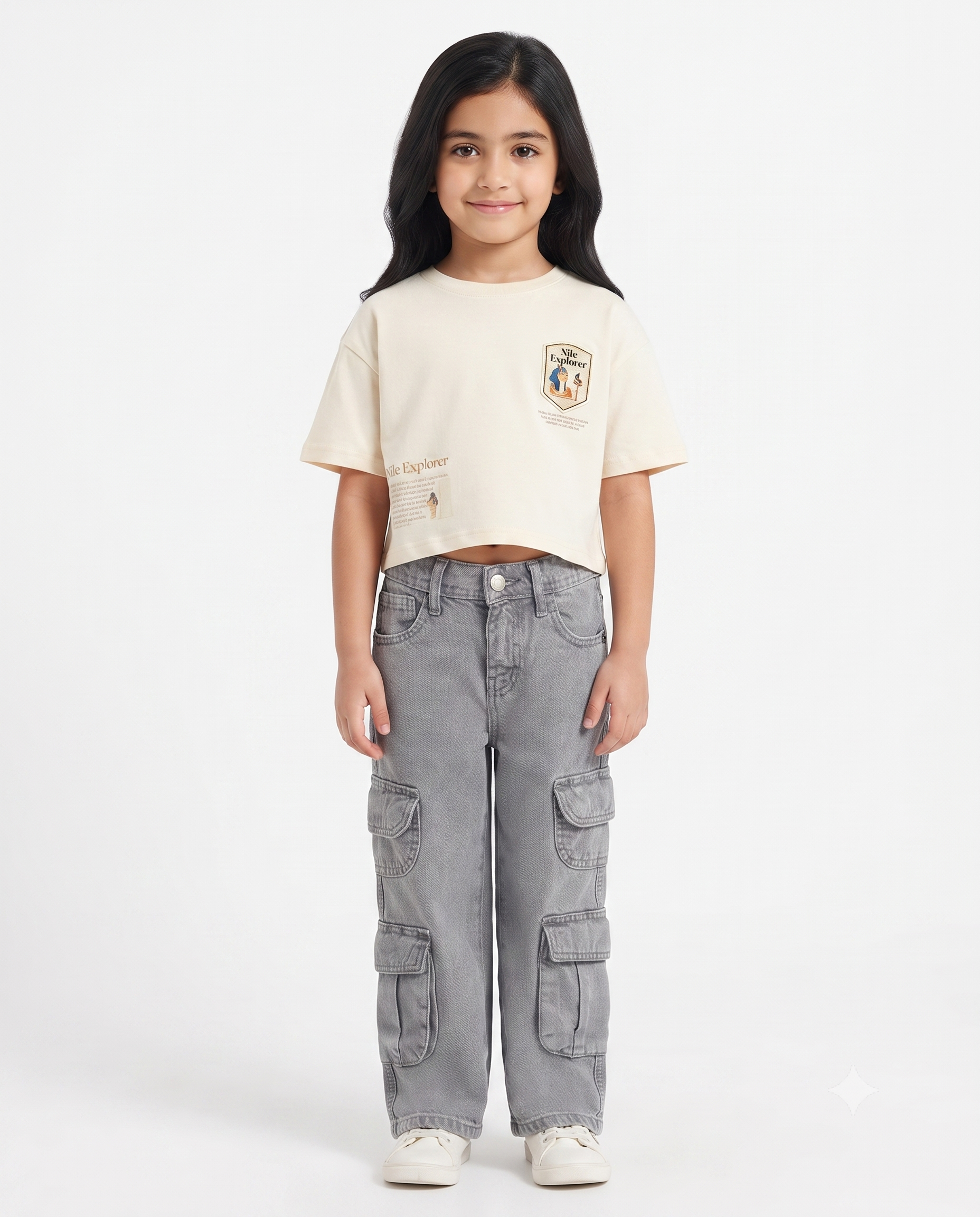 Girls Cargo Gabardine Pant