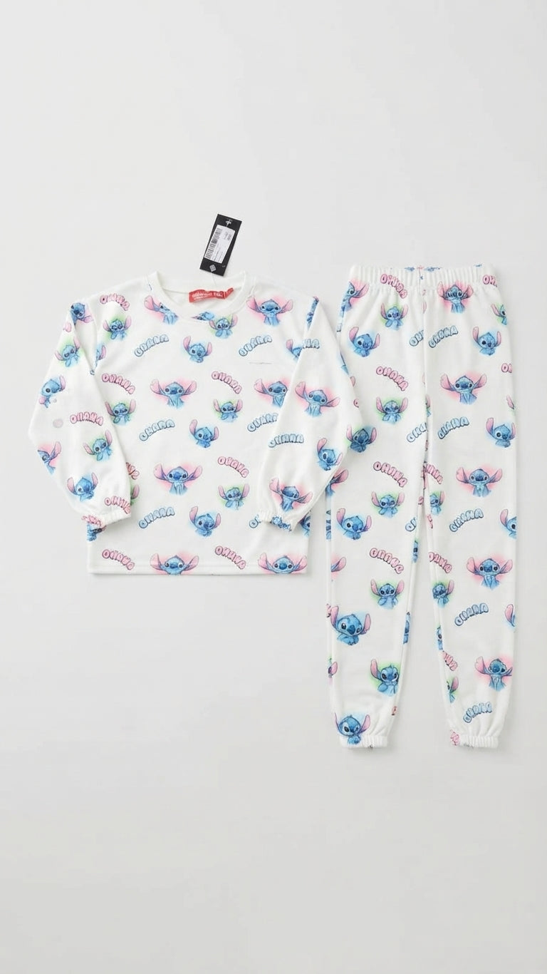 Girls Printed Stitch Pyjama