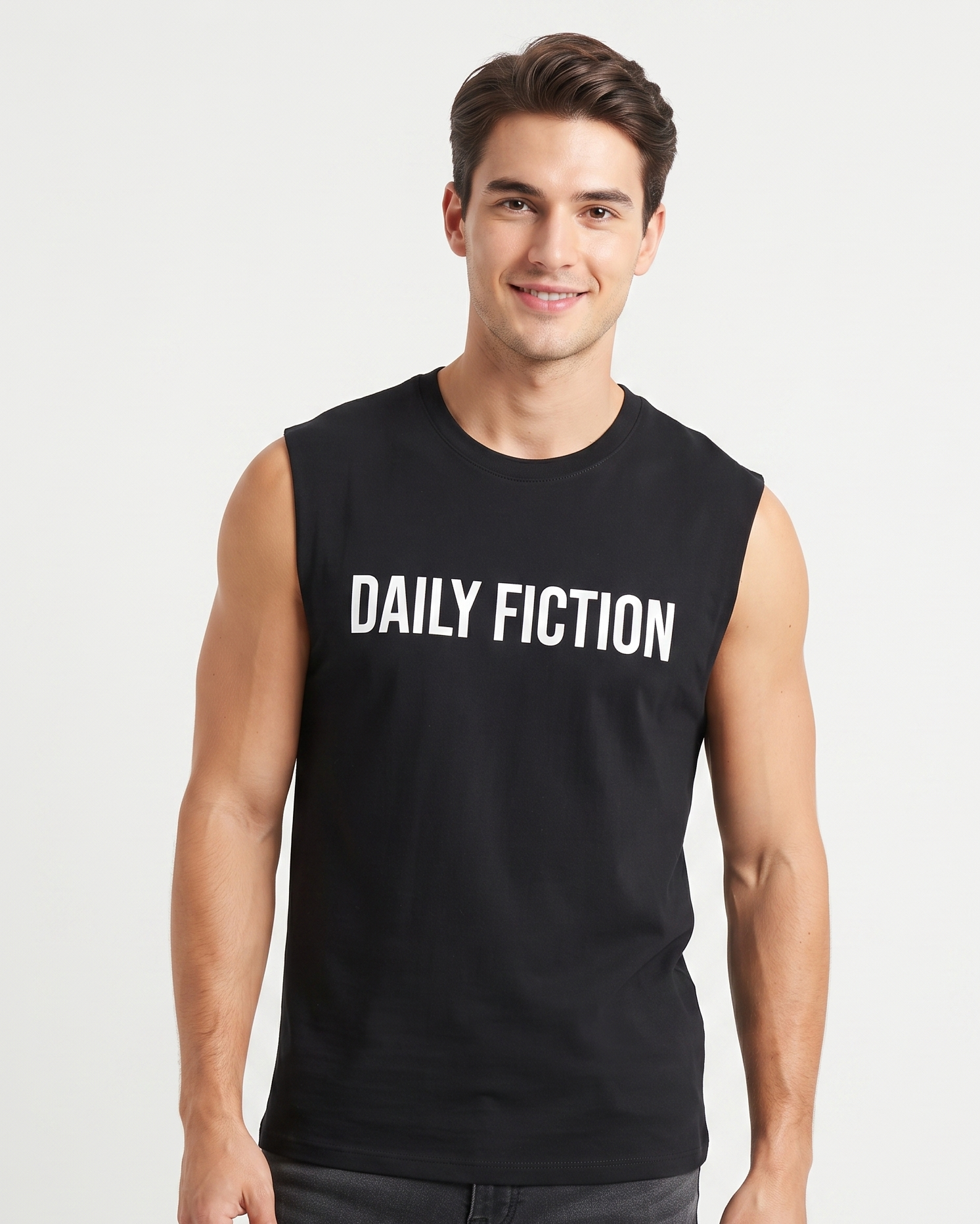 Men Printed Daily Fiction Cut T-shirt
