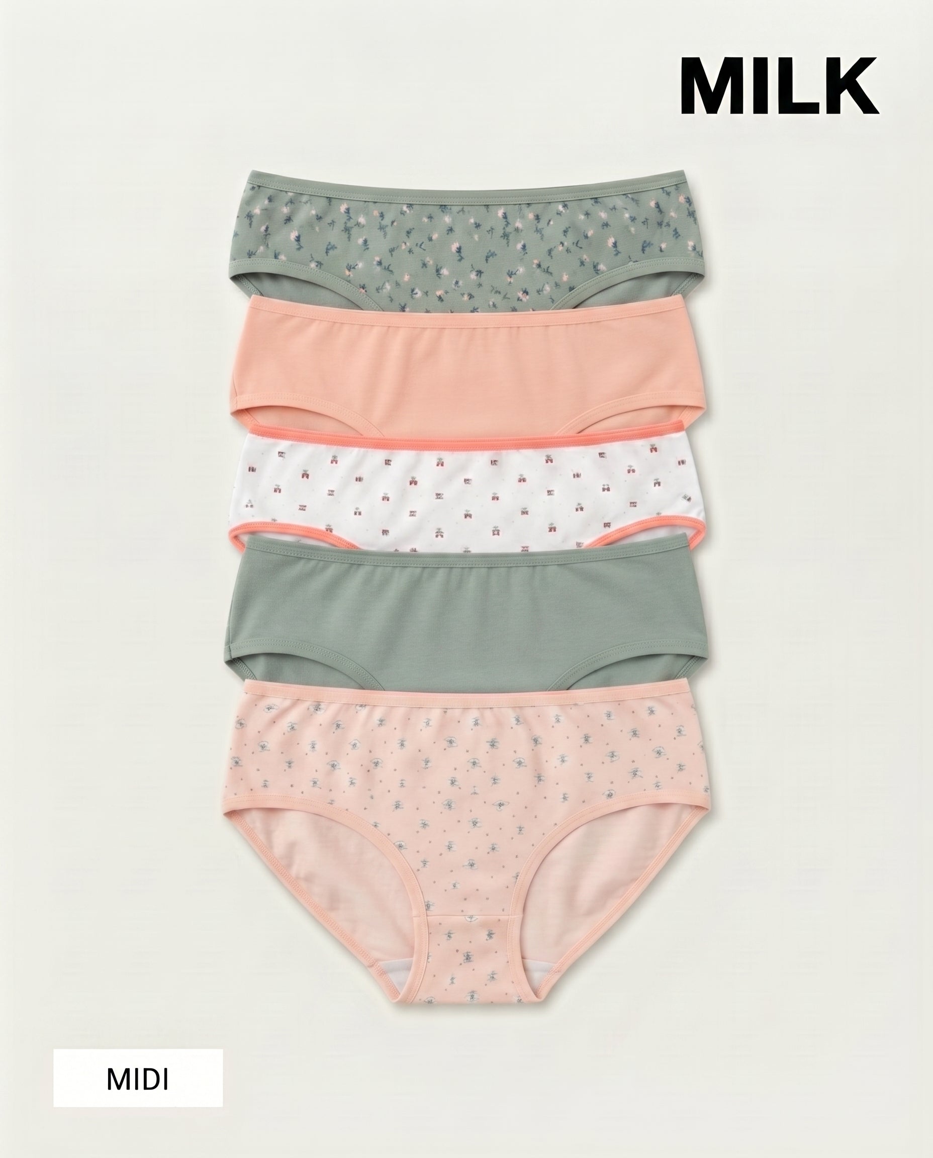 Women Underwear Midi 5pcs