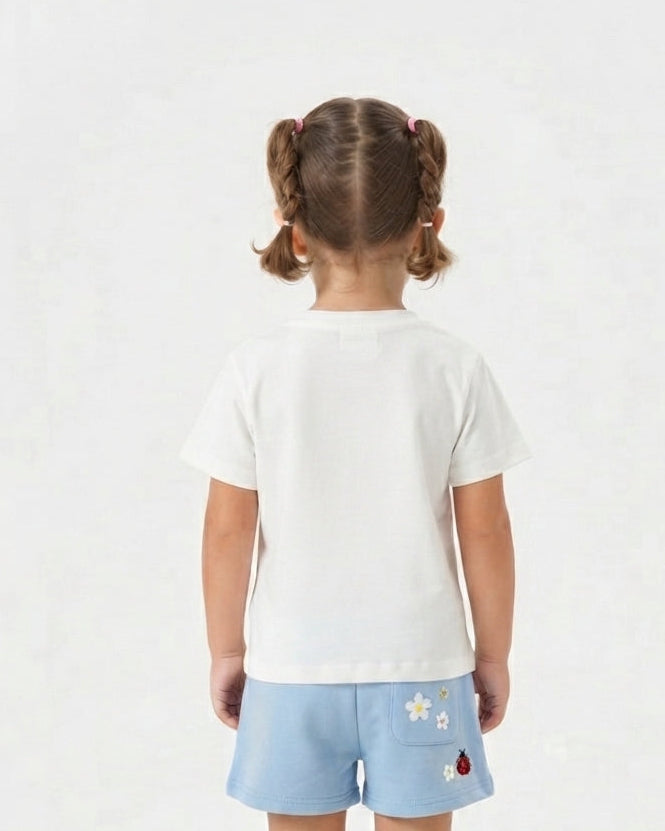 Girls Printed Half Sleeves T-Shirt