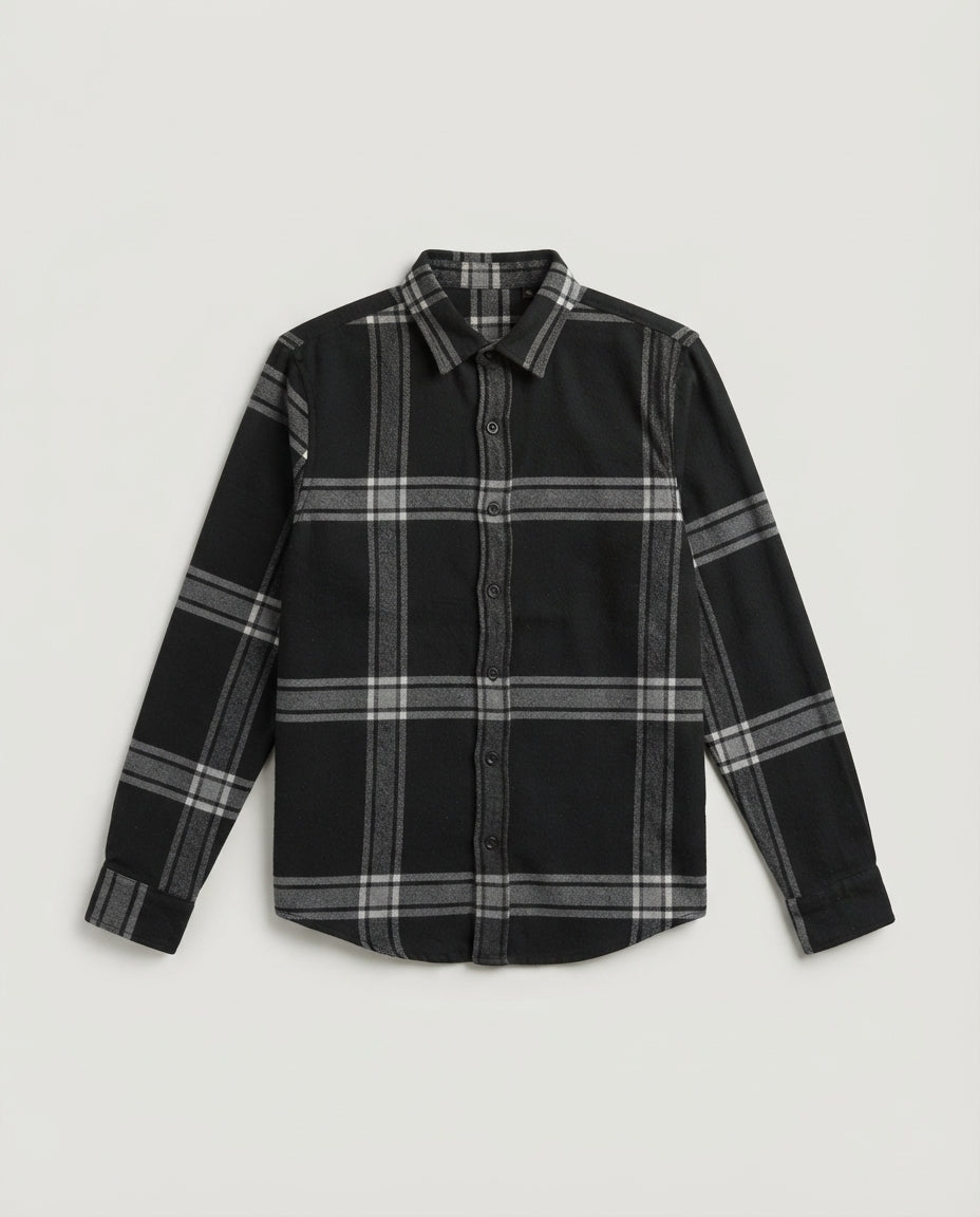 Men Plaid Long Sleeves Casual Shirt