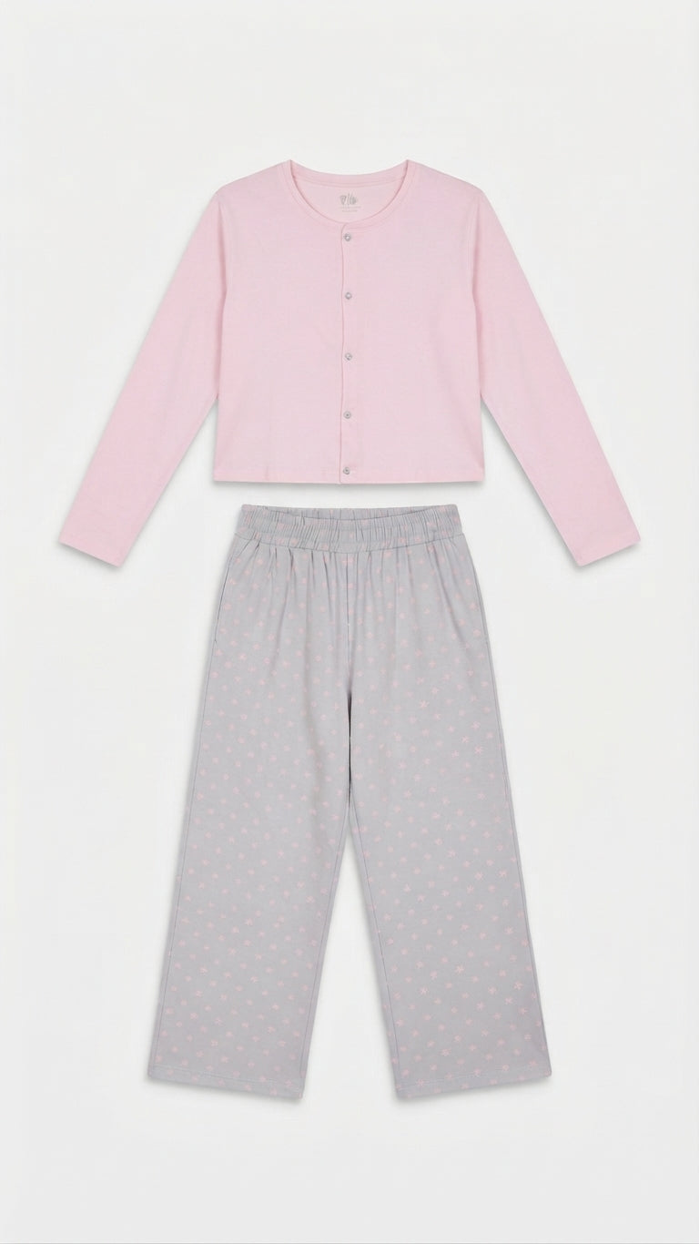 Women Long Sleeves Pyjama W/Pant