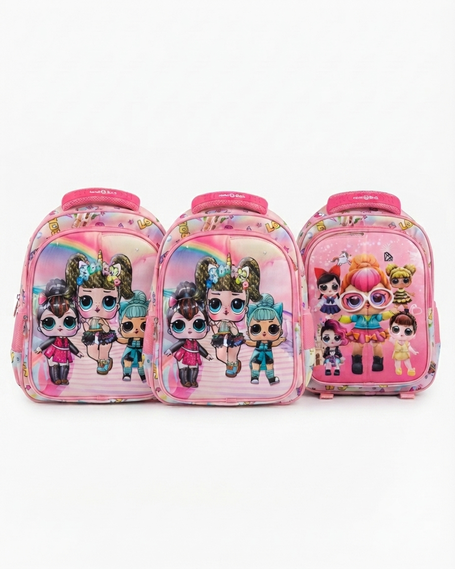 School Backpack 3 Face Designs